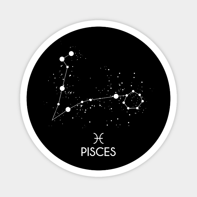 Pisces Constellation Zodiac Symbol Magnet by Wolfek246